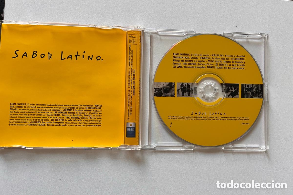 CDs de m&uacute;sica: CD Sabor Latino grandes &eacute;xitos del pop-rock espa&ntilde;ol