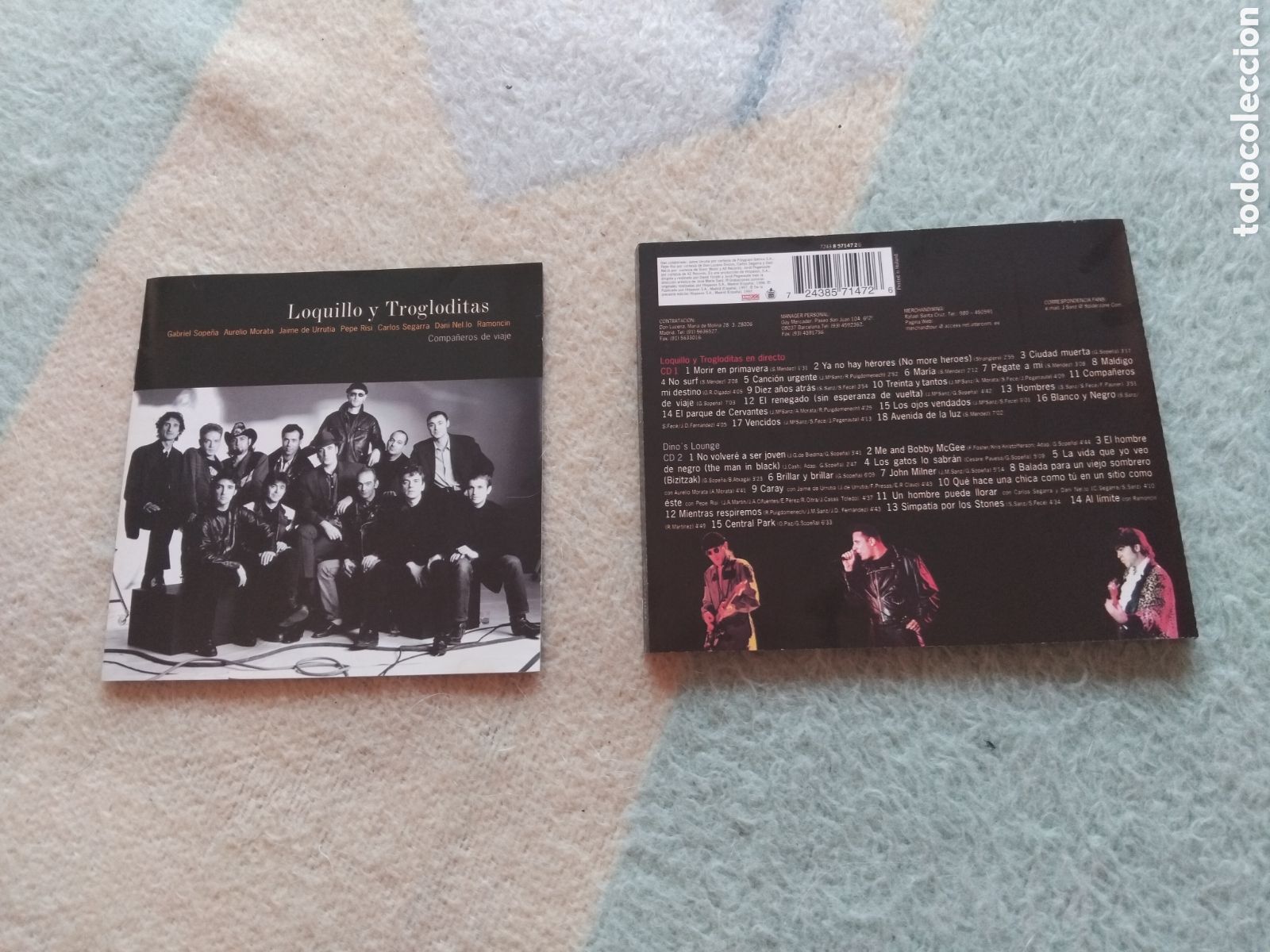 CDs de m&uacute;sica: Caratula y contraportada de Loquillo y Trogloditas