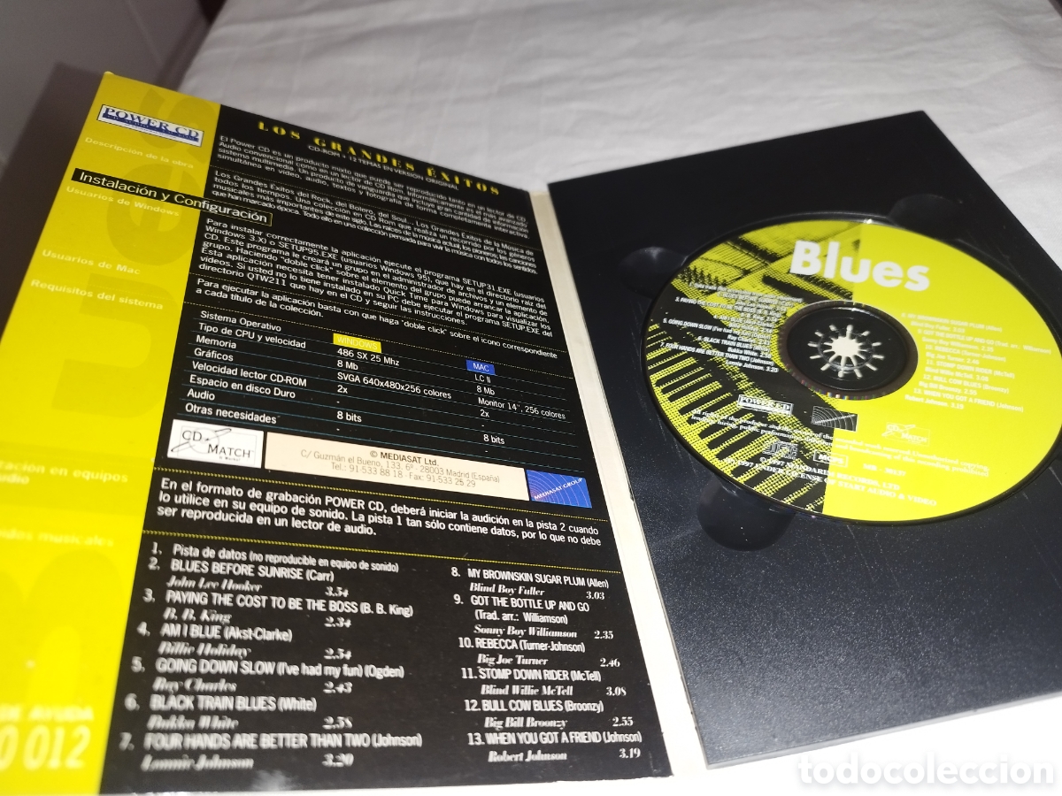 CDs de m&uacute;sica: CD-ROM + CD-AUDIO LOS GRANDES EXITOS BLUES. DCDM SYSTEM, 1997. - Foto 4