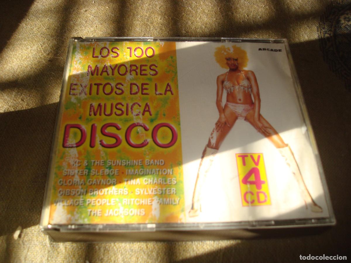 CDs de m&uacute;sica: LOS 100 MAYORES EXITOS DE LA MUSICA DISCO. ARCADE, 1996. 4 CD&acute;S.