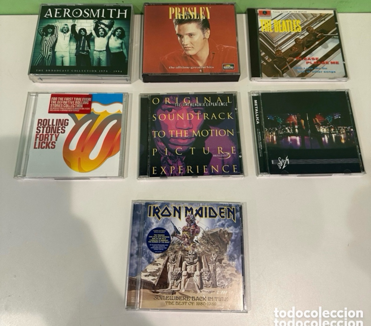 CD di Musica: Lote 7 CD Rock Cl&aacute;sico The Beatles Iron Maiden Metallica Rolling Stones Elvis Hendrix