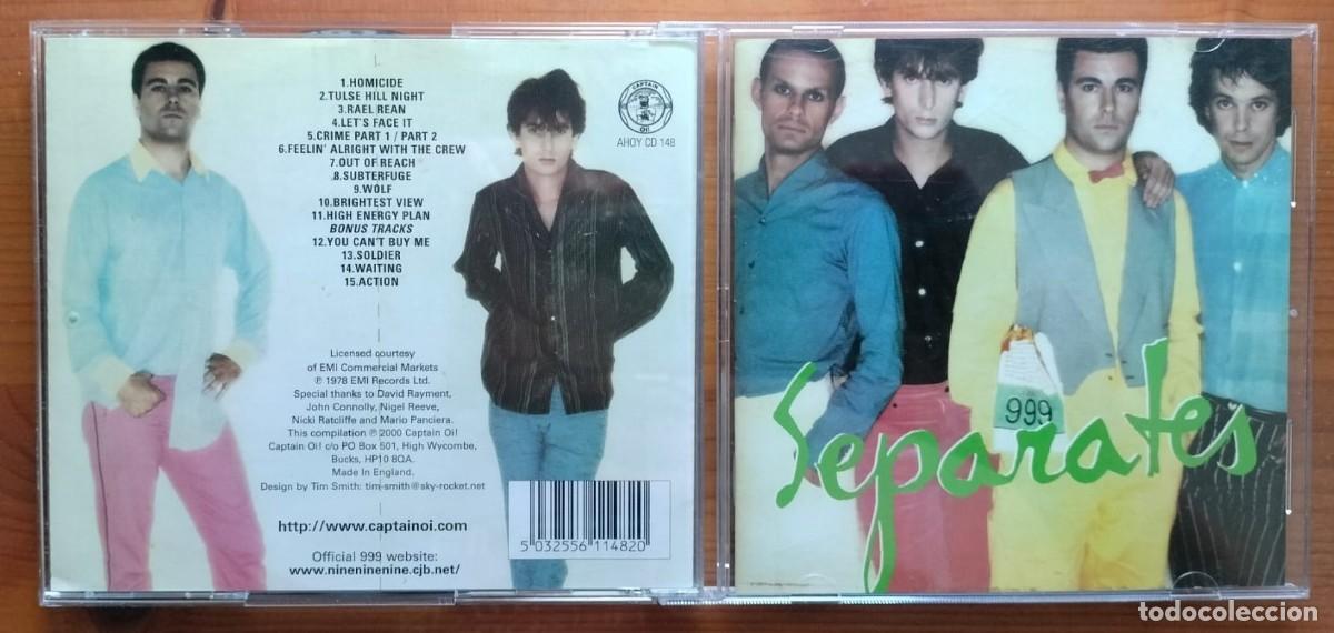 CDs de m&uacute;sica: 999 - Separates (CD) (Punk, New wave) - Foto 1