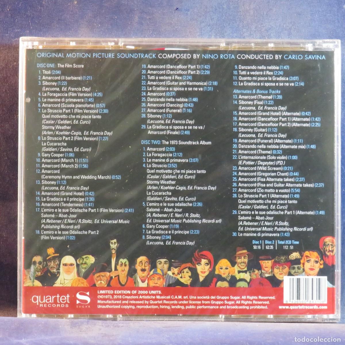 CDs de m&uacute;sica: NINO ROTA &ndash; AMARCORD - CD - Foto 2