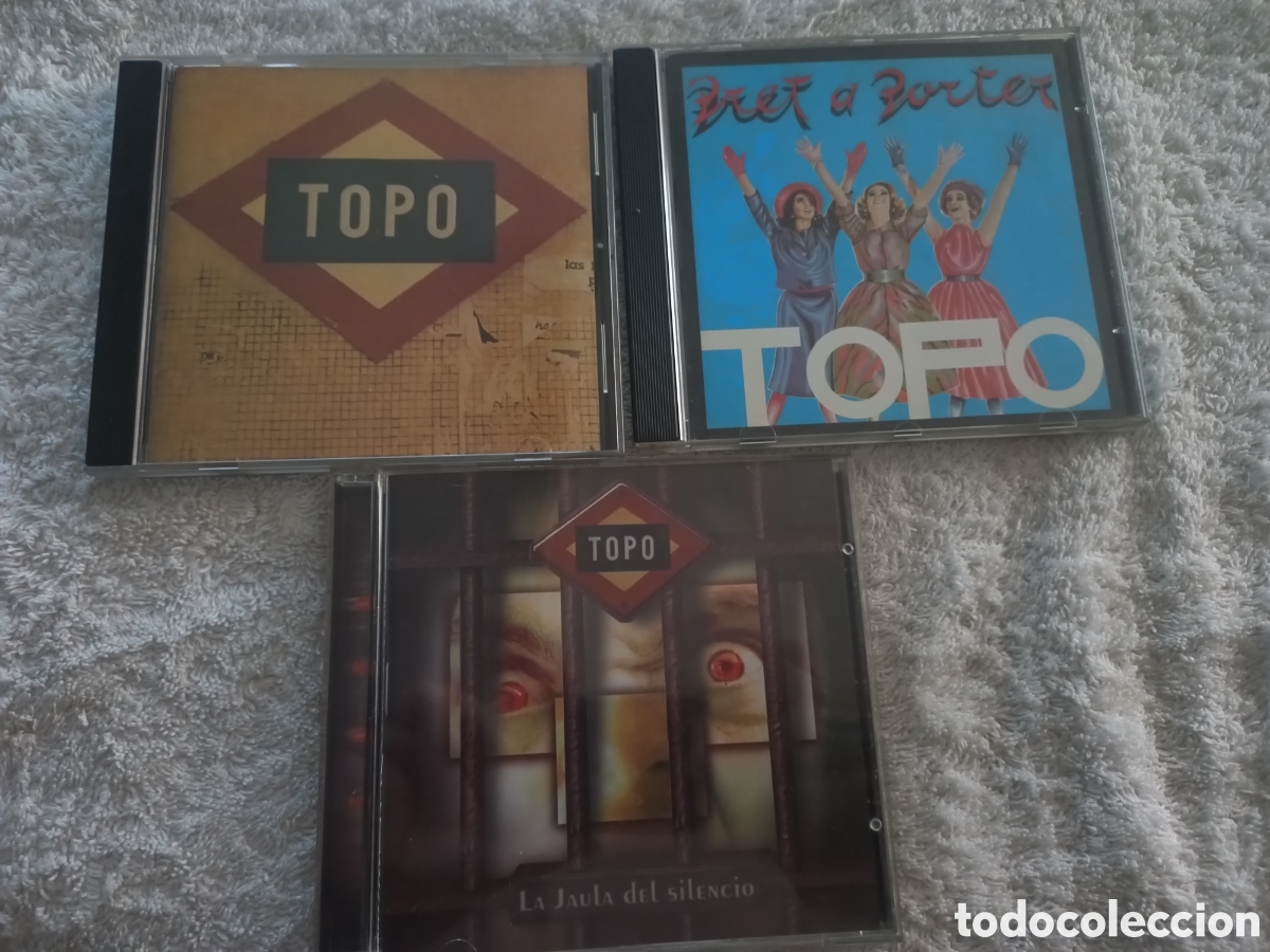 CDs de m&uacute;sica: LOTE BANDA ROCK TOPO - TOPO / PRET A PORTER y LA JAULA DEL SILENCIO