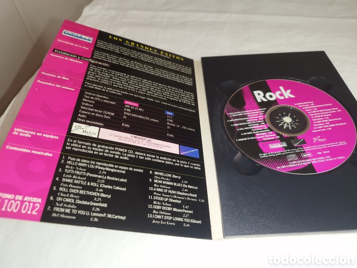 CDs de m&uacute;sica: CD-ROM + CD-AUDIO. LOS GRANDES EXITOS DEL ROCK. DCDM-SYSTEM. 1997. - Foto 4