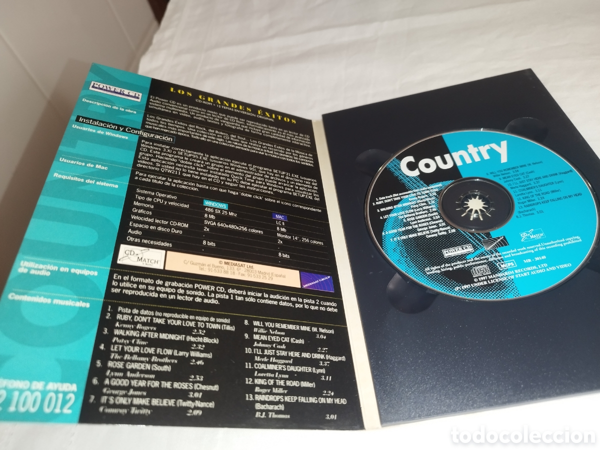 CDs de m&uacute;sica: CD-ROM + CD-AUDIO. LOS GRANDES EXITOS DEL COUNTRY. DCDM-SYSTEM, 1997. - Foto 4