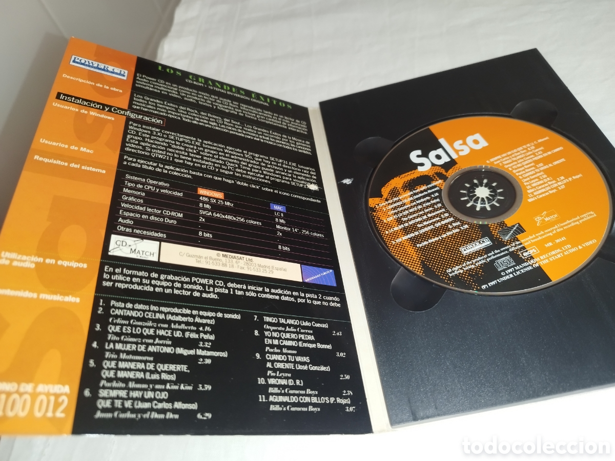 CDs de m&uacute;sica: CD-ROM + CD-AUDIO. LOS GRANDES EXITOS DE LA SALSA. DCDM-SYSTEM, 1997. - Foto 4
