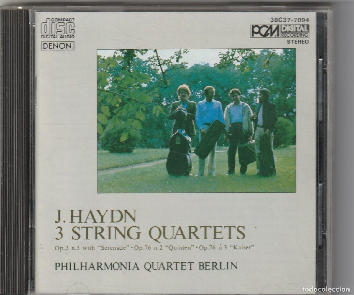 CDs de m&uacute;sica: HAYDN - 3 STRING QUARTETS (CD DENON 1984) PHILHARMONIA QUARTET BERLIN - Foto 1