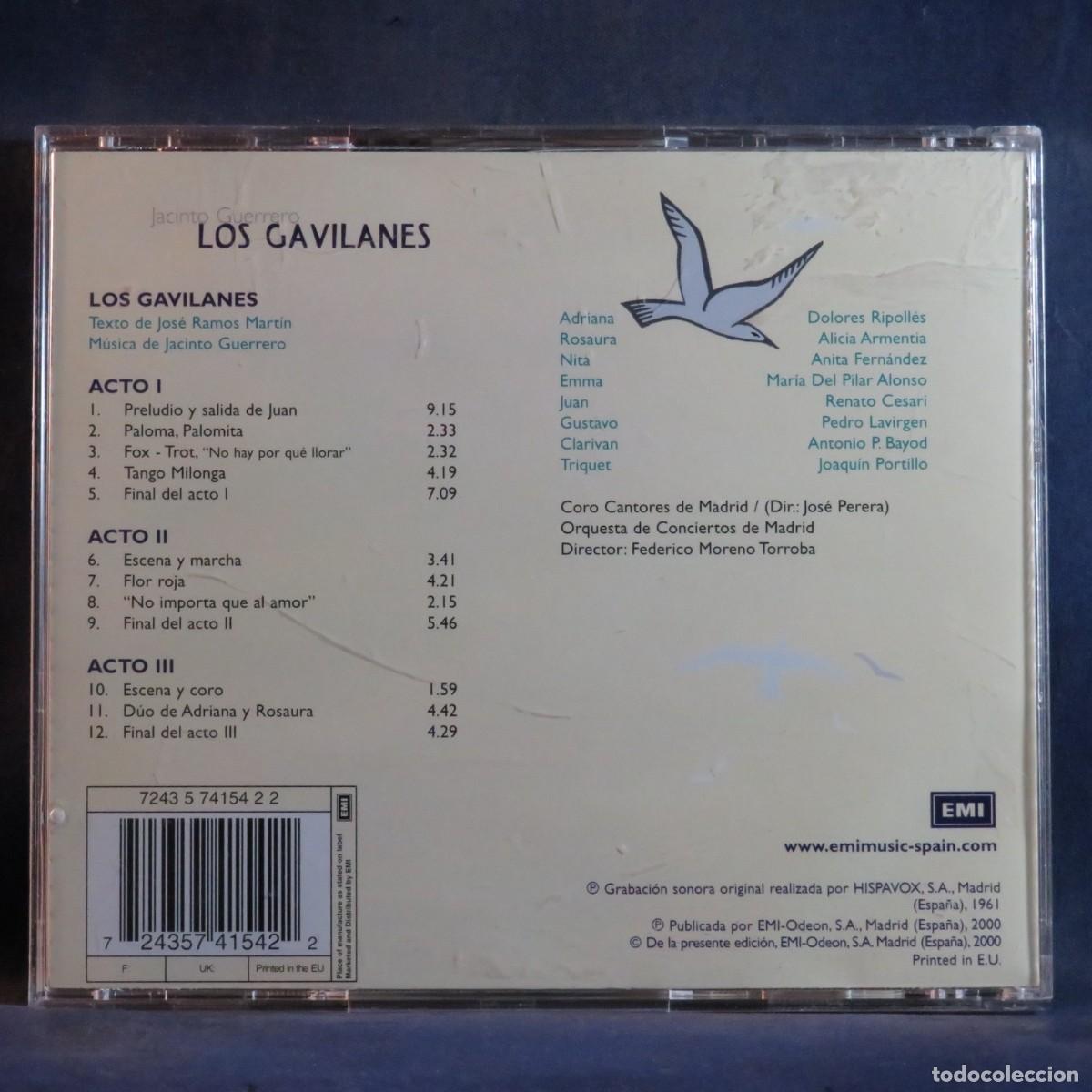 CDs de m&uacute;sica: LOS GAVILANES - JACINTO GUERRERO - CD - Foto 2
