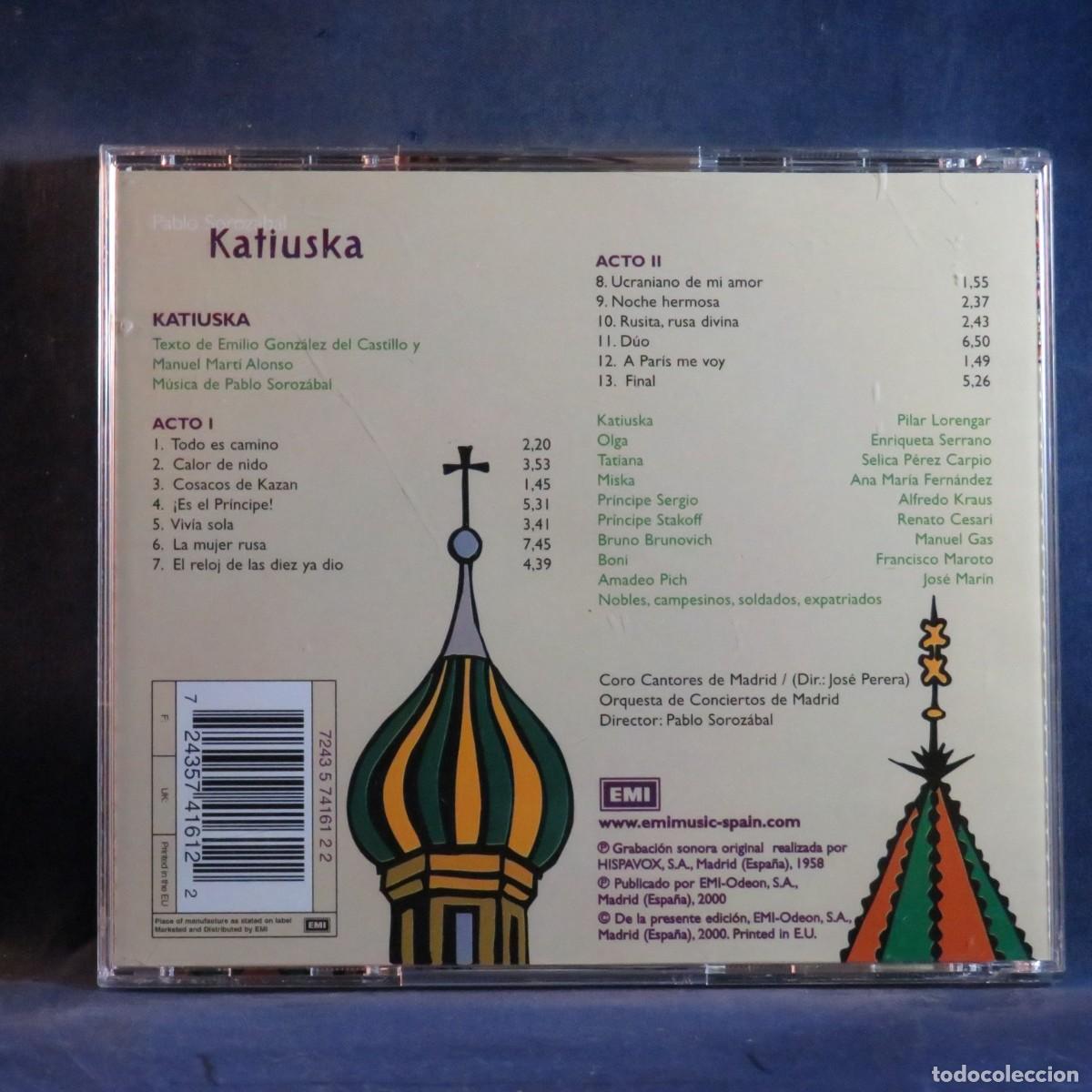 CDs de m&uacute;sica: PABLO SOROZ&Aacute;BAL - KATIUSKA - CD - Foto 2