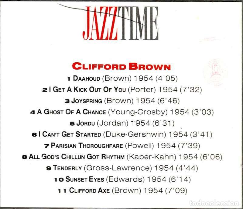 CDs de m&uacute;sica: Clifford Brown - Jazz Time. CD - Foto 2