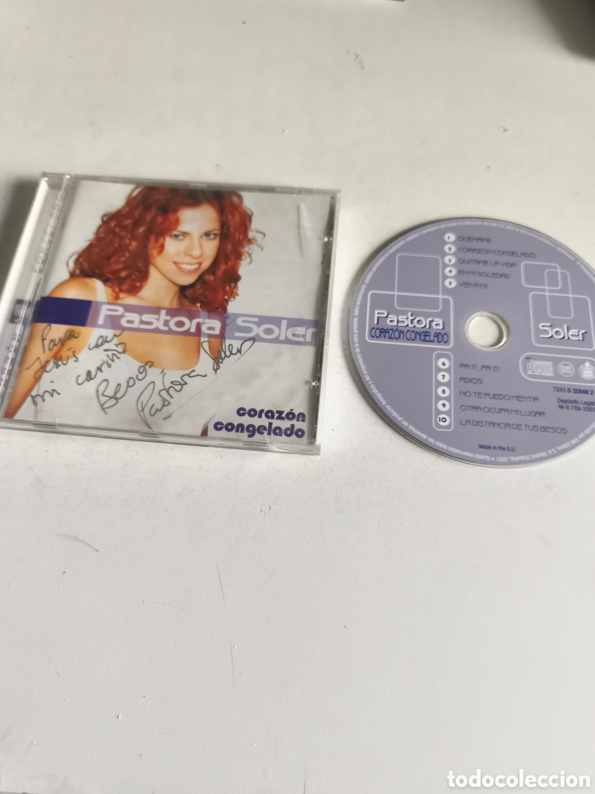 CD de M&uacute;sica: Antiguo CD de Pastora Soler , Coraz&oacute;n congelado firmado