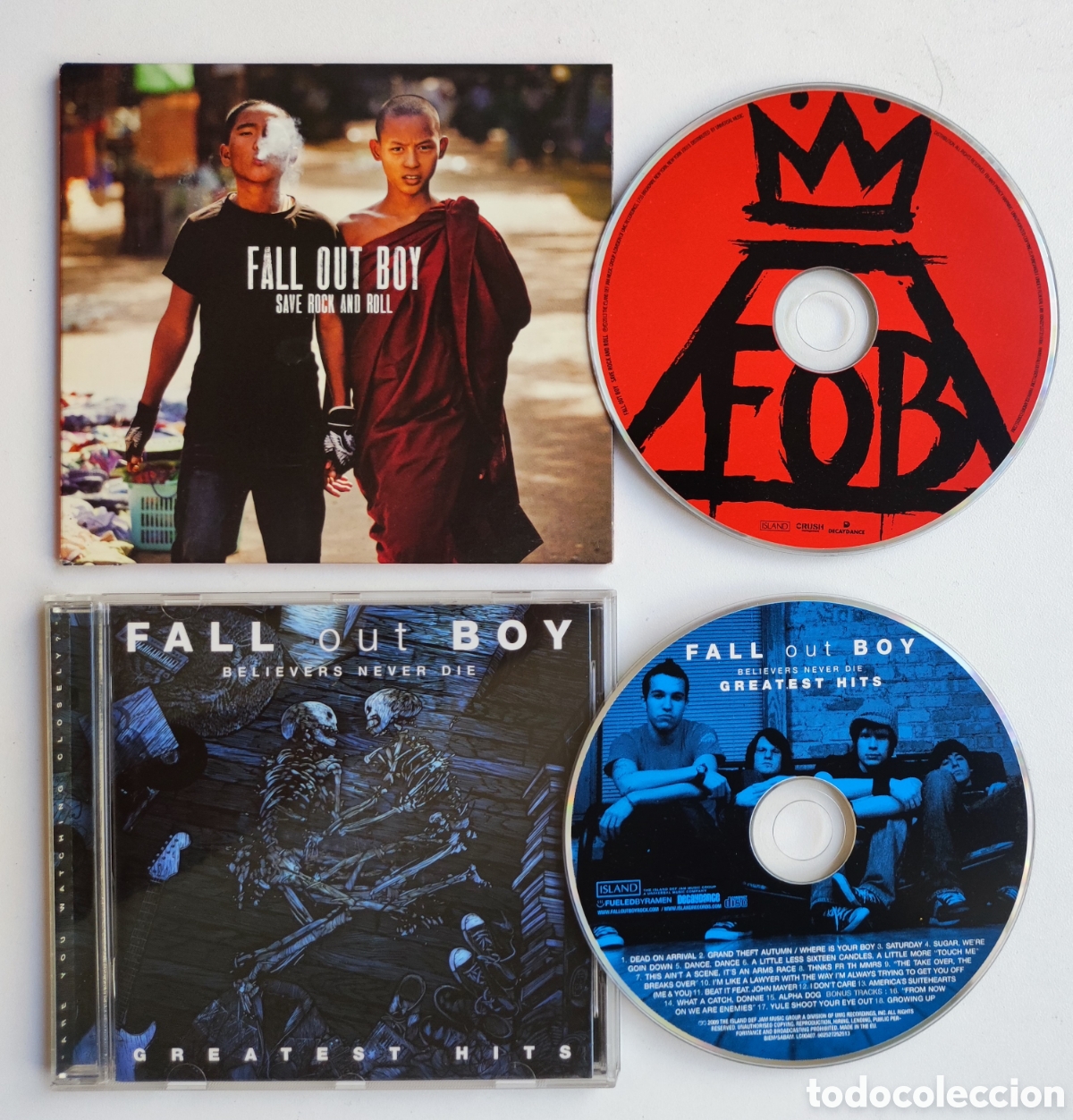 CDs de m&uacute;sica: 2 CD - FALL OUT BOY / SAVE ROCK AND ROLL + BELIEVERS NEVER DIE - ISLAND DEF JAM MUSIC
