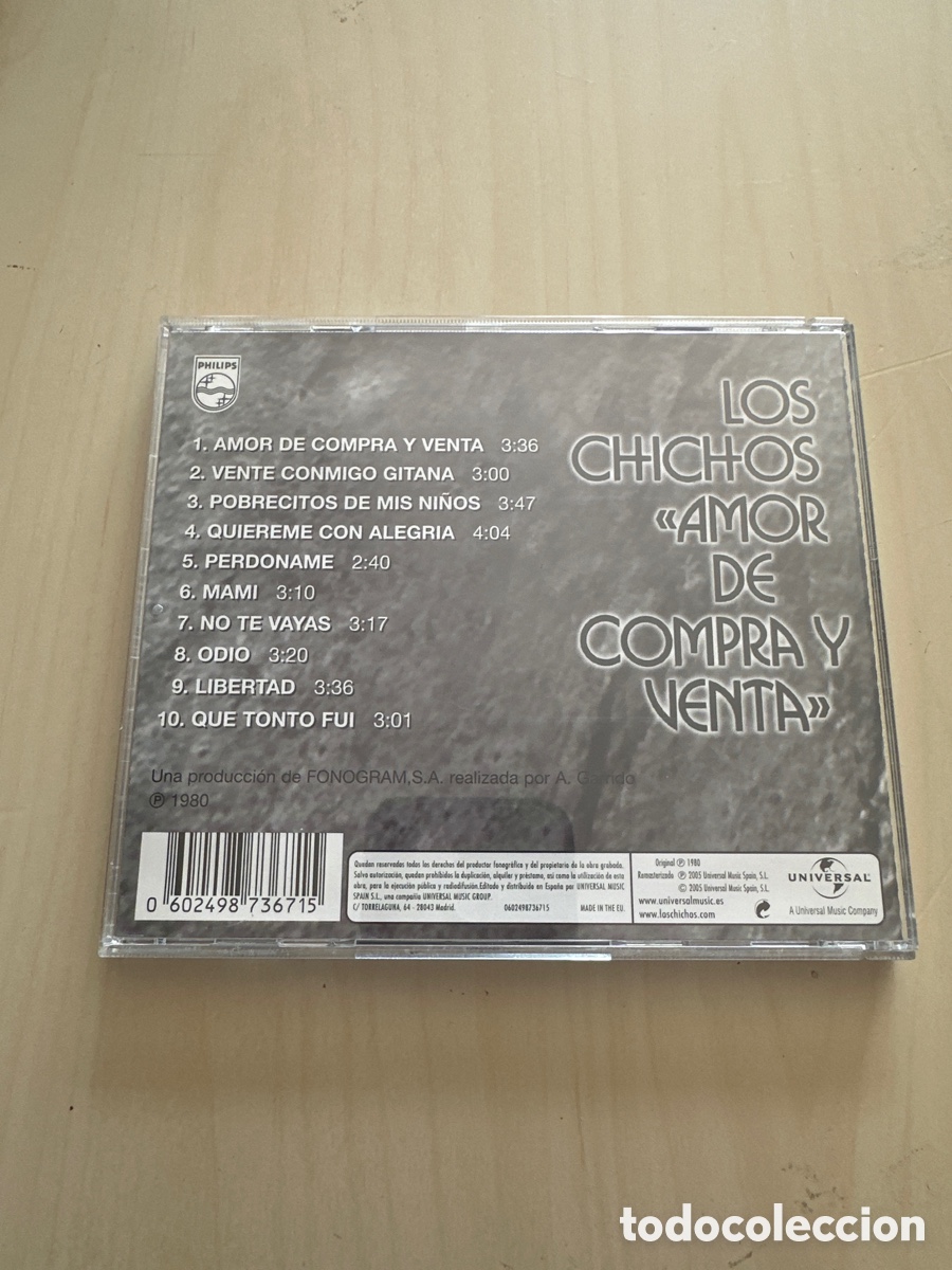 CDs de m&uacute;sica: SCD44 amor de compra y venta los chichos CD m&uacute;sica - Foto 2