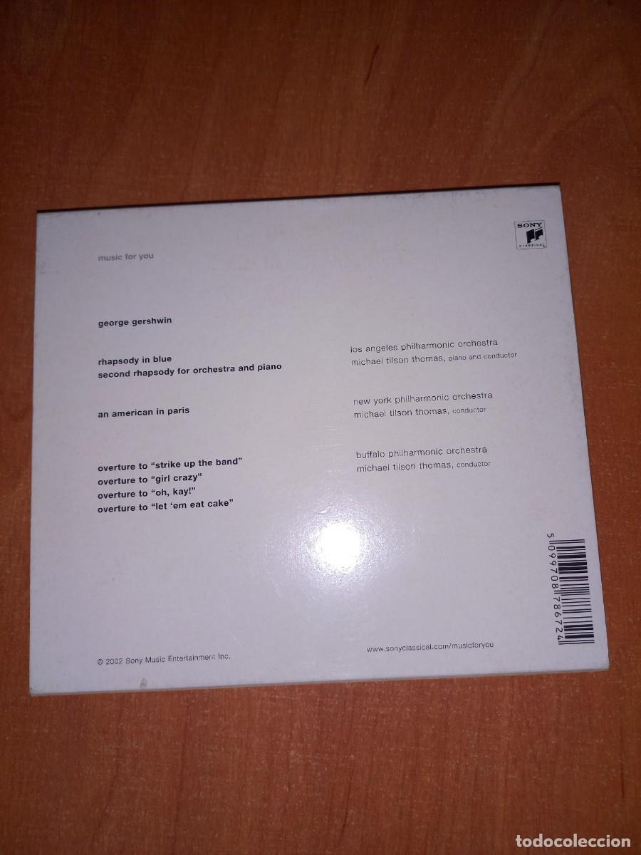 CDs de m&uacute;sica: CD GERSHWIN RHAPSODY IN BLUE, MICHAEL TILSON THOMAS. - Foto 2