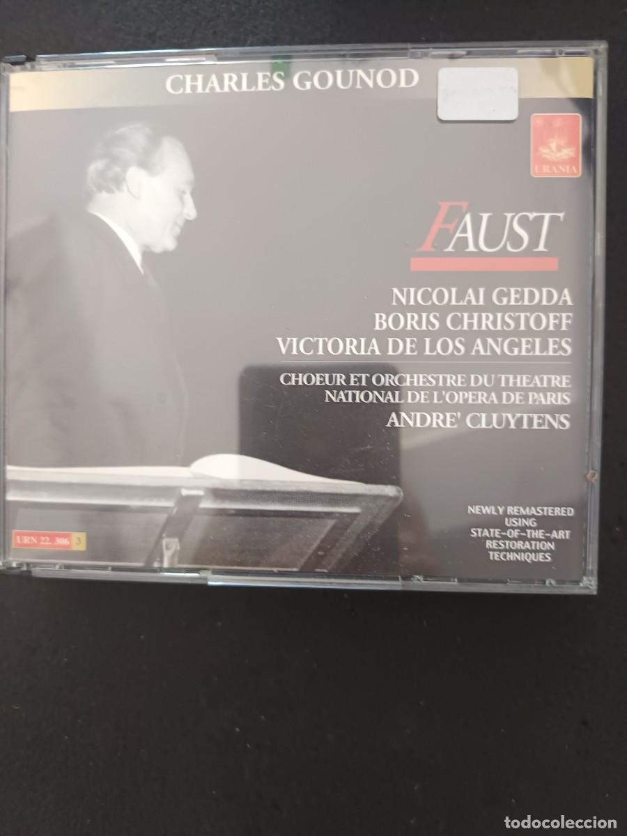 CDs de m&uacute;sica: 3CD. CHARLES GOUNOD. FAUST. DIR: ANDR&Eacute; CLUYTENS. INT: NICOLAI GEDDA, BORIS CHRISTOFF, VICTORIA DE LO