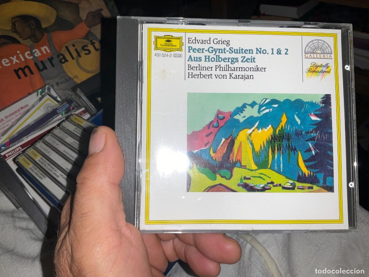 CDs de m&uacute;sica: GRIEG: PEER-GYNT-SUITEN NR. 1&2. HOLBERG-SUITE SIGURD JOSALFAR-KARAJAN. CD-