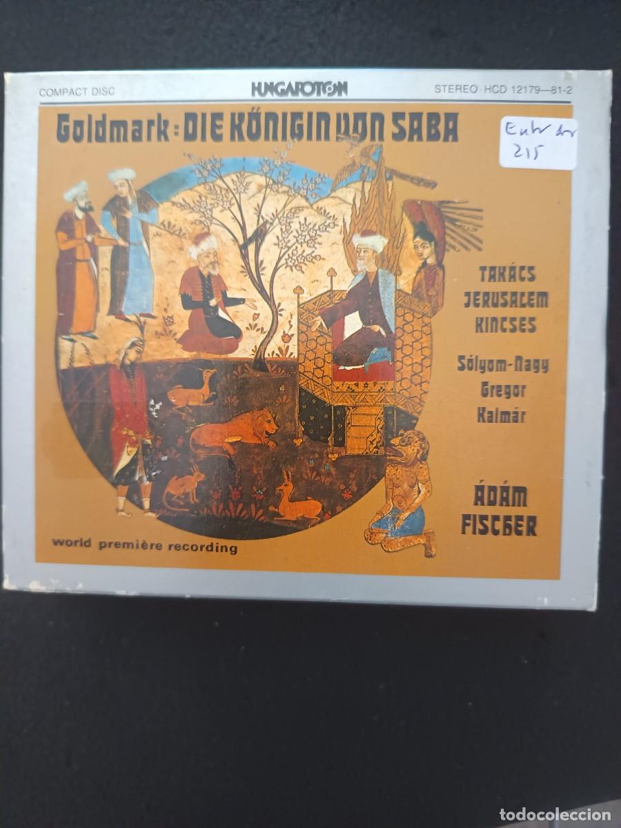 CDs de m&uacute;sica: 3 CD. GOLDMARK: DIE K&Ouml;NIGIN VON SABA. DIR: &Aacute;D&Aacute;M FISCHER. SUNG IN GERMAN. WORLD PREMI&Egrave;RE RECORDING