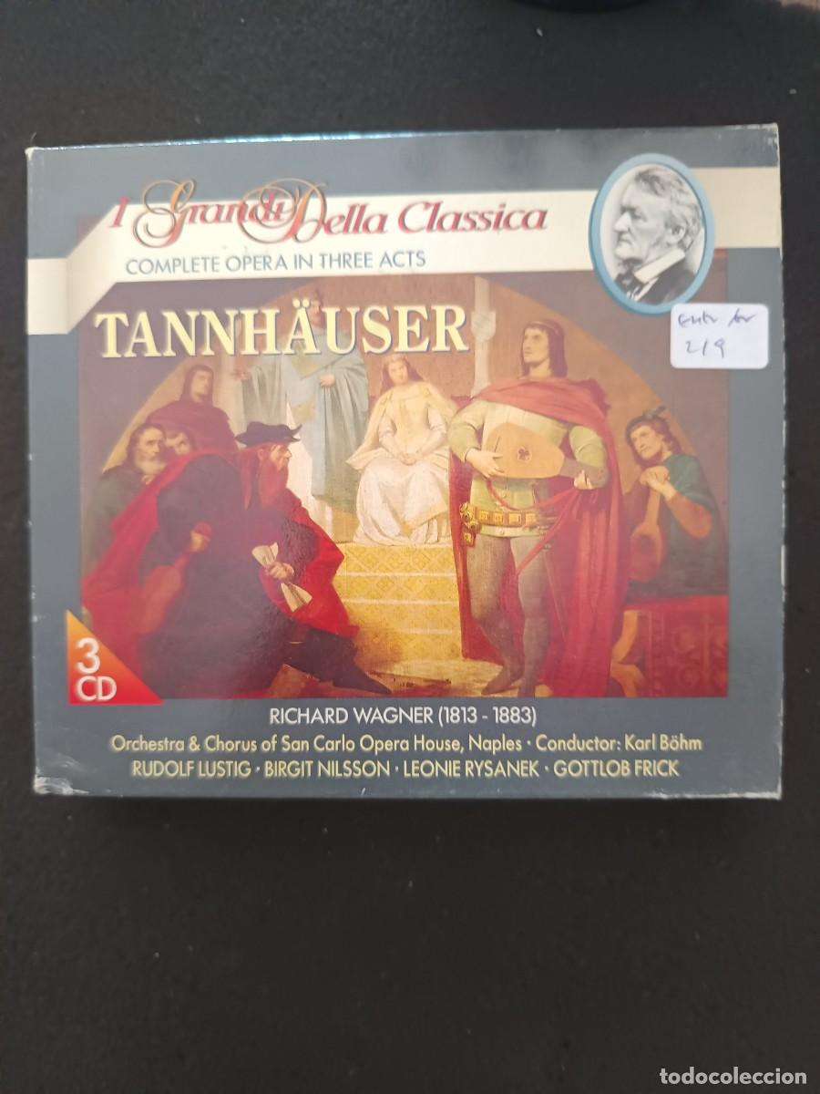 CDs de m&uacute;sica: 3CD. WAGNER: TANNH&Auml;USER. DIR: KARL B&Ouml;HM. INT&Eacute;RP: LUSTIG, NILSSON, RYSANEK, FRICK