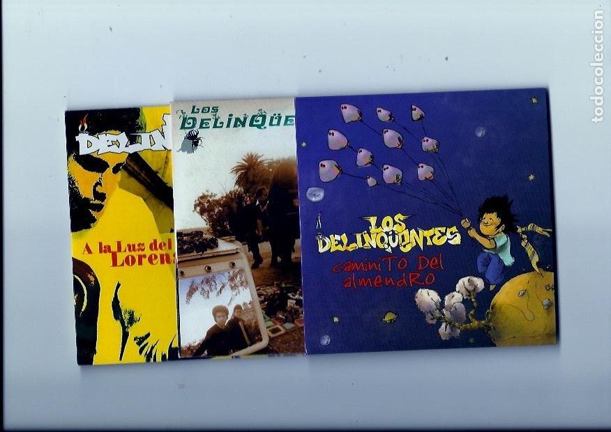 CDs de m&uacute;sica: LOS DELINQUENTES. El aire de la calle. A la luz del Lorenzo. Caminito del almendro (3 cd single)