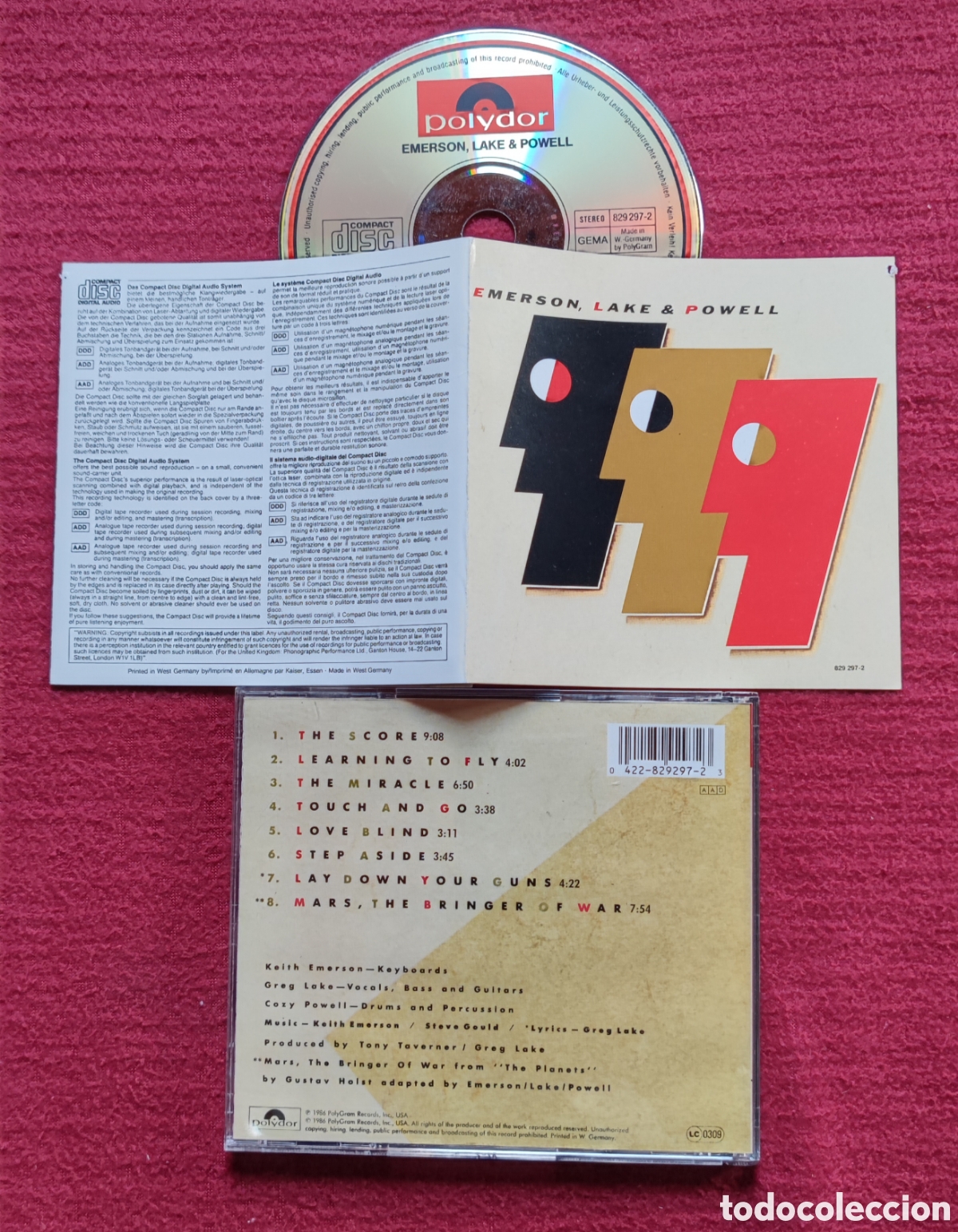 CDs de m&uacute;sica: EMERSON, LAKE & POWELL: s/t. Cd Edici&oacute;n Original 1986 PolyGram Records. Made in Germany. Muy raro.
