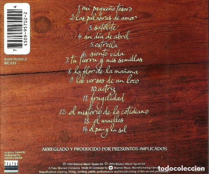 CDs de m&uacute;sica: PRESUNTOS IMPLICADOS. EL PAN Y LA SAL. CD. - Foto 2