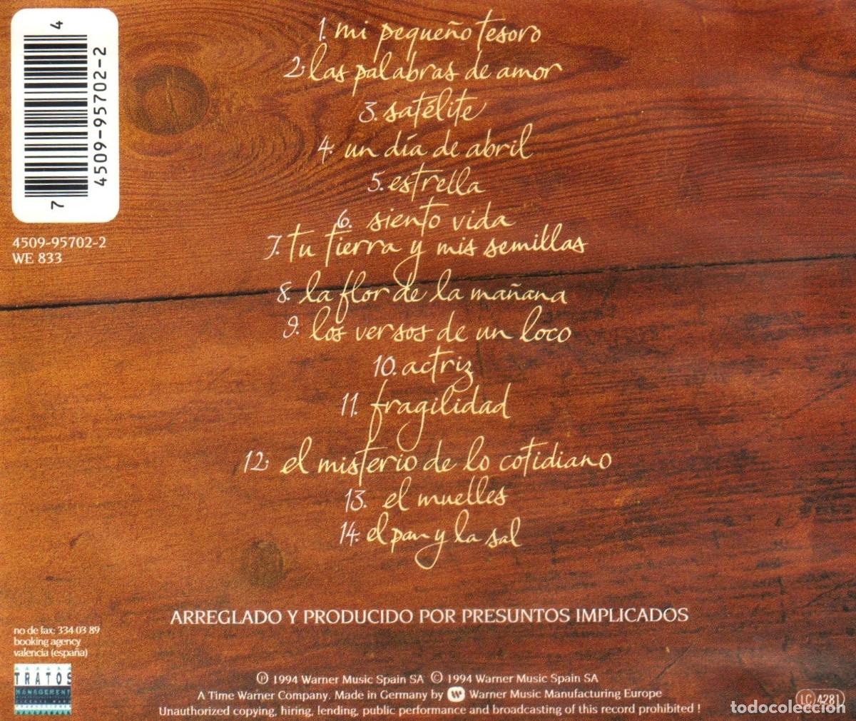 CDs de m&uacute;sica: PRESUNTOS IMPLICADOS. EL PAN Y LA SAL. CD. - Foto 2
