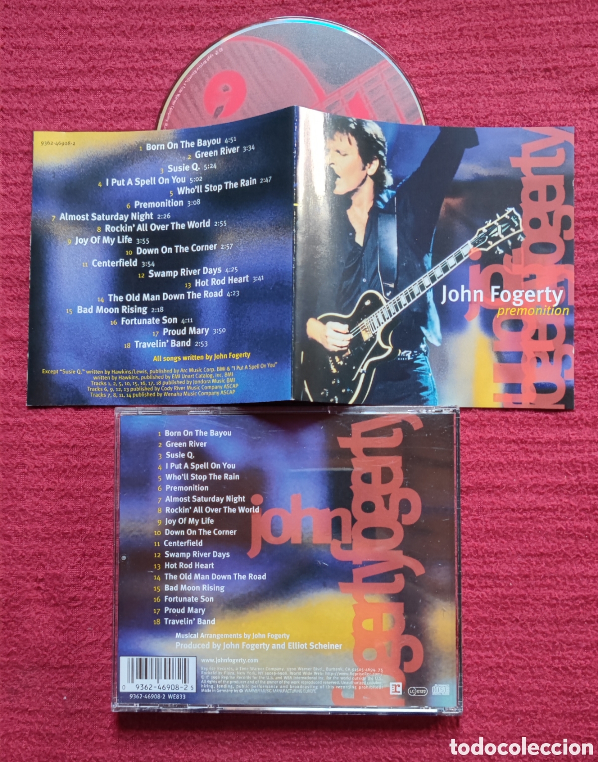 CDs de m&uacute;sica: JOHN FOGERTY: Premonition. Cd Recorded Live. 1998 Reprise. Credence Clearwater Revival.