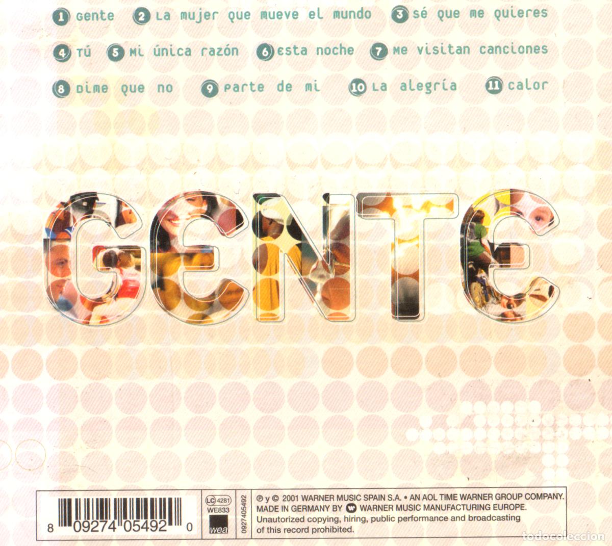 CDs de m&uacute;sica: PRESUNTOS IMPLICADOS. GENTE. CD. DIGIPACK. - Foto 3