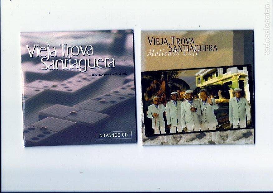 CDs de m&uacute;sica: VIEJA TROVA SANTIAGUERA. Domin&oacute;. Moliendo cafe. (cd album + cd single)