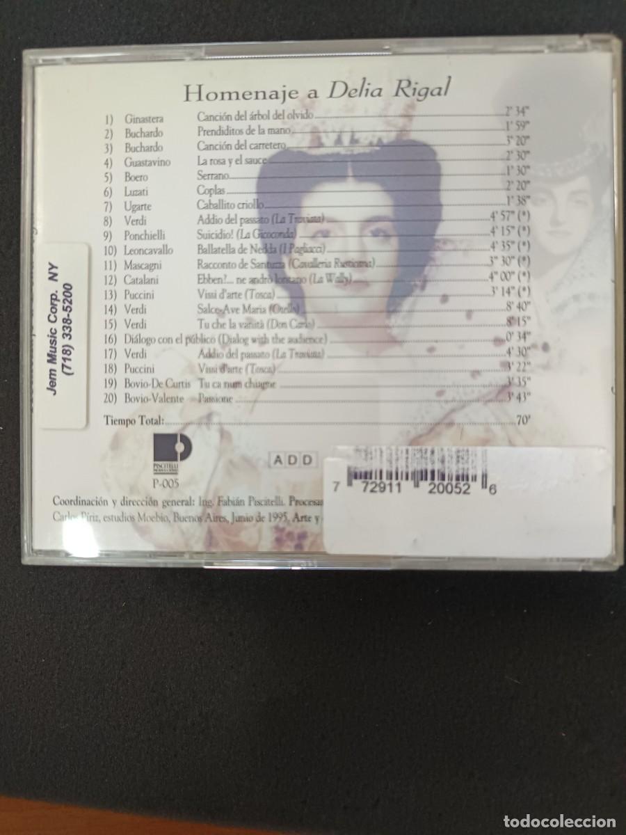 CDs de m&uacute;sica: HOMENAJE A DELIA RIGAL - Foto 2