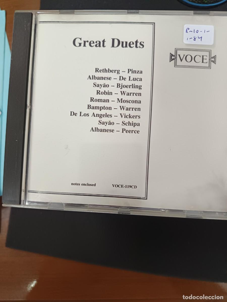 CDs de m&uacute;sica: GREAT DUETS: RETHBERG-PINZA / ALBANESE-DE LUCA / SAY&Acirc;O-BJOERLING / ROBIN-WARREN, ROMAN-MOSCONA,