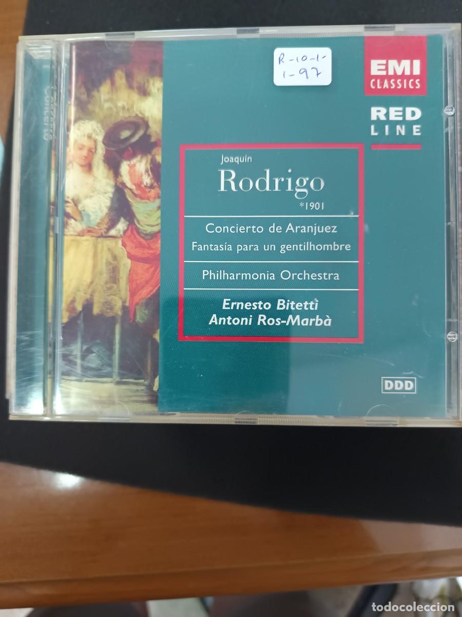 CDs de m&uacute;sica: JOAQU&Iacute;N RODRIGO: CONCIERTO DE ARANJUEZ / FANTAS&Iacute;A PARA UN GENTILHOMBRE / DIR: ANTONIO ROS-MARB&Agrave;. GU