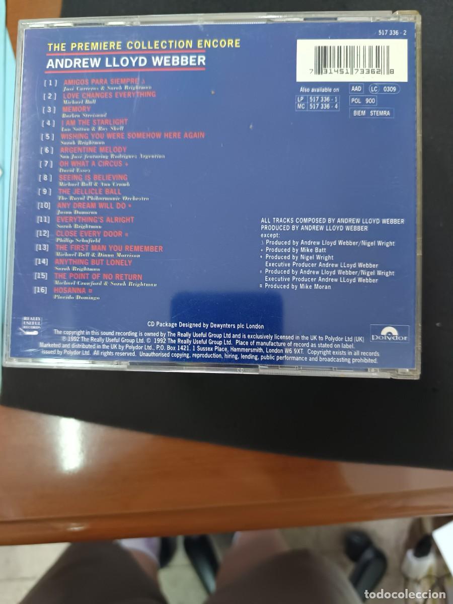 CDs de m&uacute;sica: THE PREMIERE COLLECTION ENCORE. ANDREW LLOYD WEBBER - Foto 2