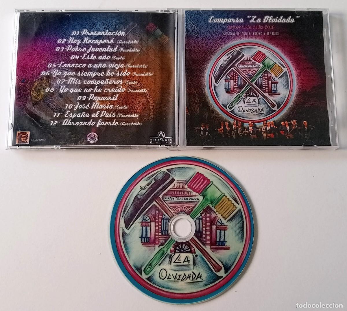 CDs de m&uacute;sica: CARNAVAL DE CADIZ 2016 - CD COMPARSA LA OLVIDADA - Foto 2