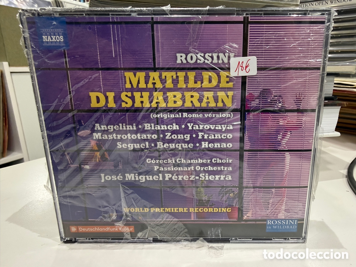CDs de m&uacute;sica: Rossini - Jos&eacute; Miguel P&eacute;rez-Sierra - Matilde Di Shabran (Original Rome Version) (2xCD)