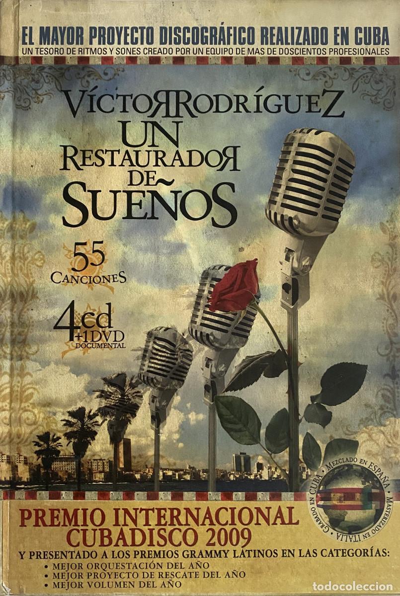 CDs de m&uacute;sica: VICTOR RODRIGUEZ - UN RESTAURADOR DE SUE&Ntilde;OS - ESTUCHE CON 4 CDS + 1 DVD + LIBRO