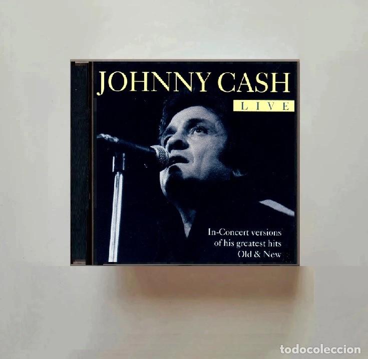 Music CDs: JOHNNY CASH. LIVE IN CONCERT. VERSIONS OF HIS GREATEST HITS. RECOPILATORIO. CD.