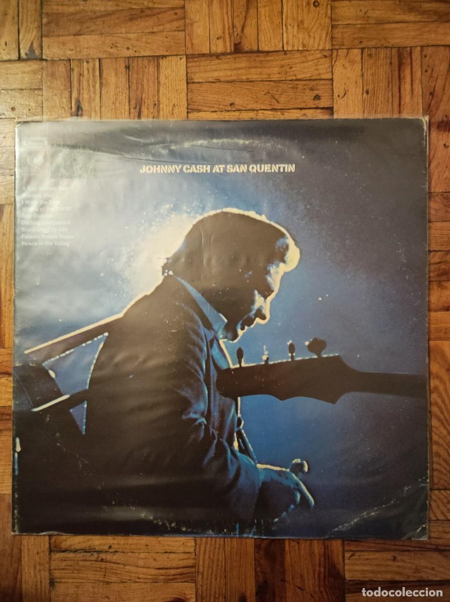 CDs de m&uacute;sica: Johnny cash - at san quentin (lp 1969 - edici&oacute;n original columbia cs 9827)