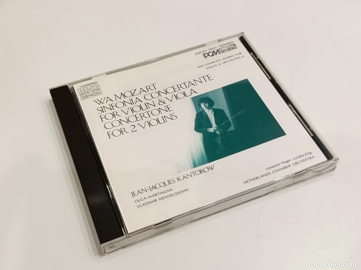 CDs de m&uacute;sica: MOZART SINFONIA CONCERTANTE FOR VIOLIN & VIOLA - JEAN-JACQUES KANTOROW - DENON JAPAN CD 33C37-7507