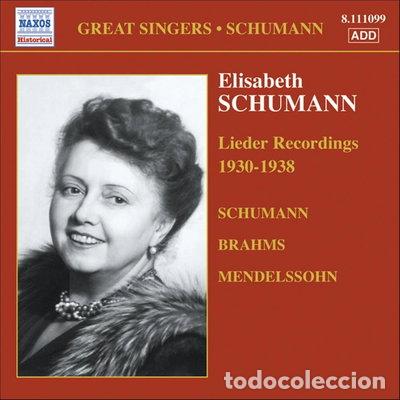 CDs de m&uacute;sica: Elisabeth Schumann: Lieder Recordings 1930-1938- 0747313309924