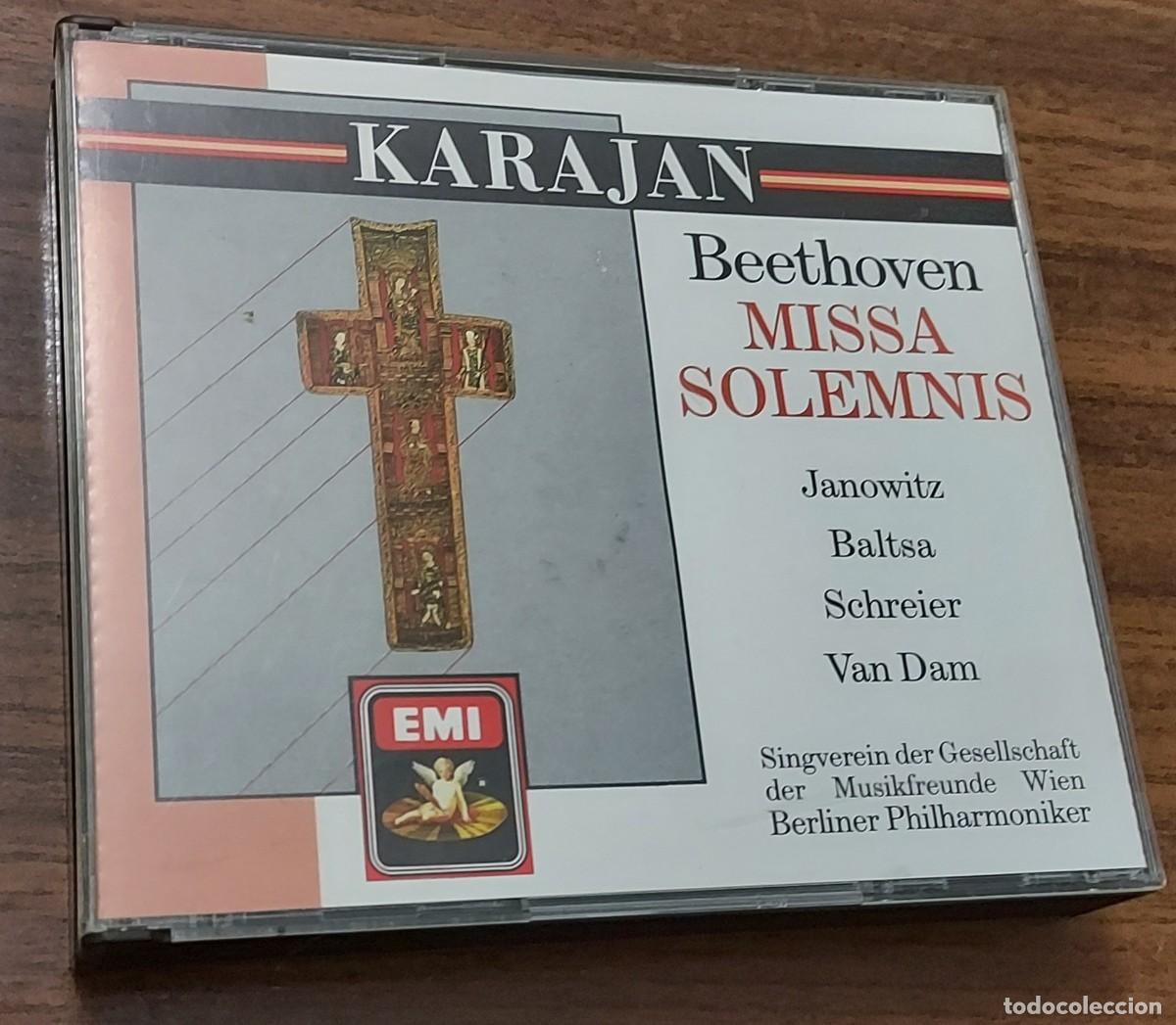 CDs de Musique: BEETHOVEN - MISSA SOLEMNIS Op. 123 - HERBERT VON KARAJAN - 2 CD ALBUM EMI - MADE IN U.K.
