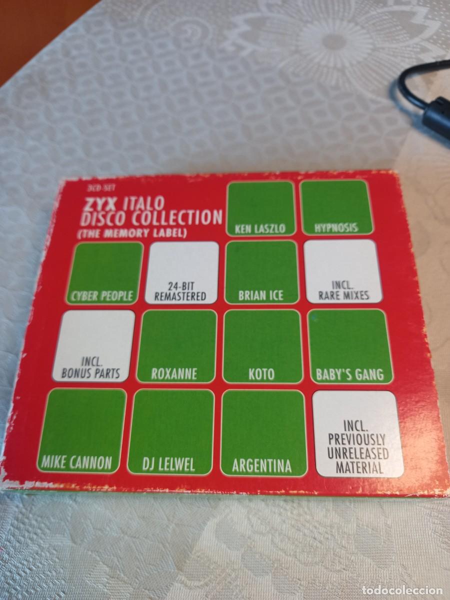 CDs de m&uacute;sica: RAR 3 CD'S. ZYX ITALO DISCO COLLECTION. THE MEMORY LABEL.