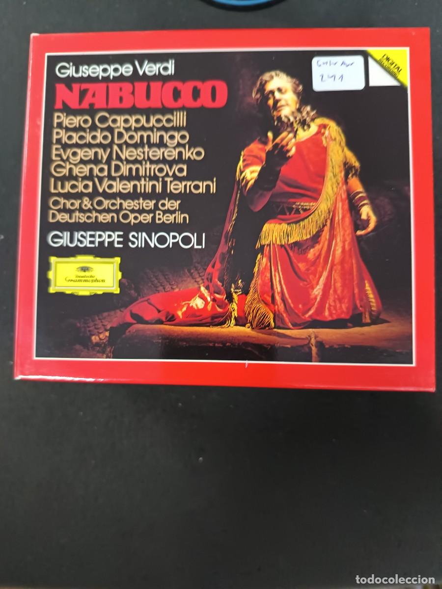 CDs de m&uacute;sica: 2 CD. VERDI: NABUCCO. DIR: GIUSEPPE SINOPOLI. INT&Eacute;R:CAPPUCCILLI, PL&Aacute;CIDO DOMINGO, EVGENY NESTERENKO