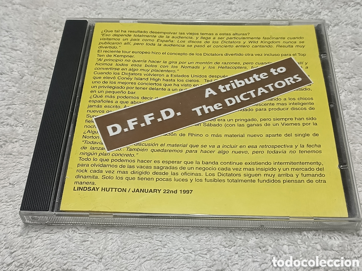 CDs de m&uacute;sica: D.F.F.D. (Dictators Forever Forever Dictators) - A Tribute to the Dictators Vol. 2 / CD