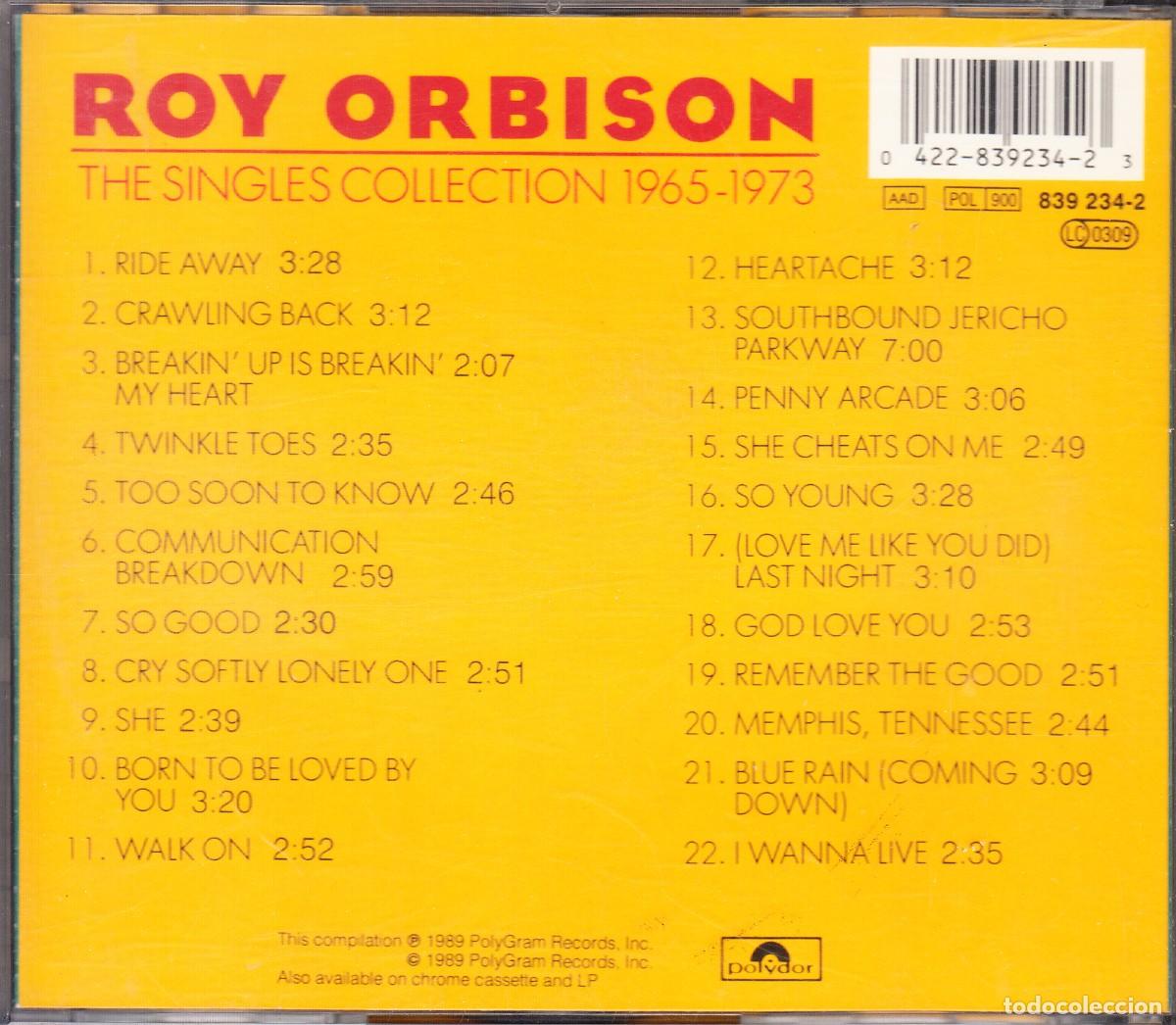 CDs de m&uacute;sica: ROY ORBISON. THE 1965 - 1973 SINGLES COLLECTION. CD. - Foto 2