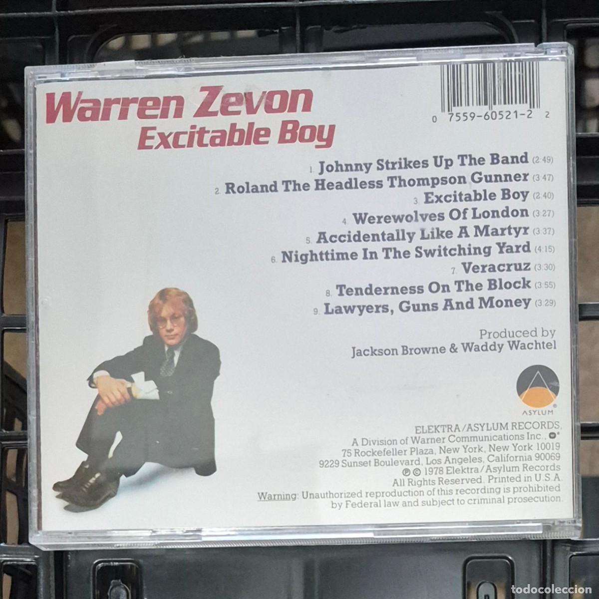 CDs de m&uacute;sica: EXCITABLE BOY - WARREN ZEVON (CD) - Foto 2