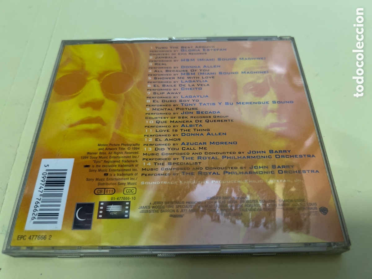 CDs de m&uacute;sica: T1/D3/82. CD THE SPECIALIST BSO - Foto 2