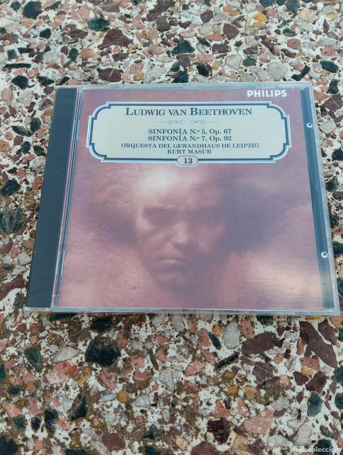 CDs de m&uacute;sica: Ludwig van Beethoven sinfon&iacute;a n&ordm;5 op 67 n&ordm;7 op 92 Kurt Masur 13 disco CD a estrenar