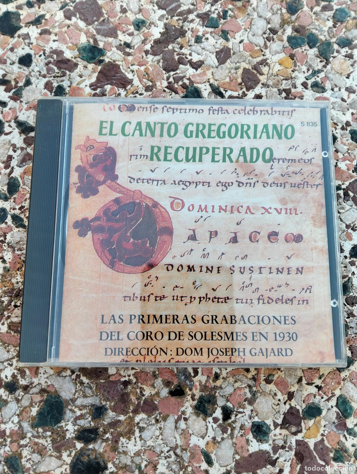 CDs de m&uacute;sica: El canto gregoriano recuperado las primeras grabaciones del coro de solesmes disco CD a estrenar